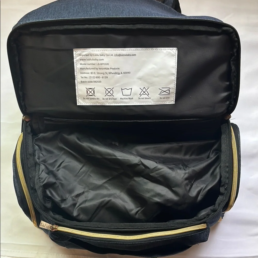 Lublu Denim Diaper Bag Blue EUC